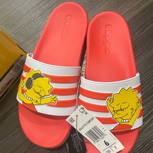 Adidas X The Simpsons Adilette Lisa Simpson Slides Sandals
